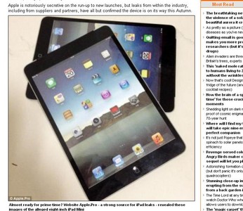 蘋果10月新武器？　8吋iPad Mini照外洩曝光