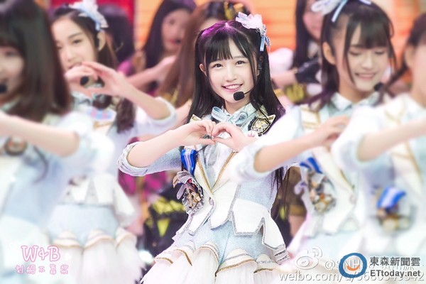 中國第一美女易主！SNH48費沁源被讚「完爆橋本環奈」。（圖／取自費沁源微博）