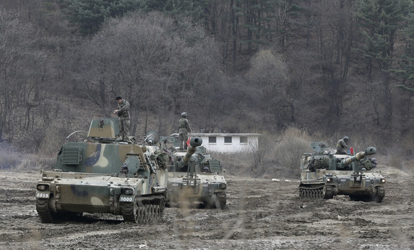 美韓聯合軍演，有多達30萬名南韓軍及1萬7000名美軍參與。（圖／達志影像／美聯社）