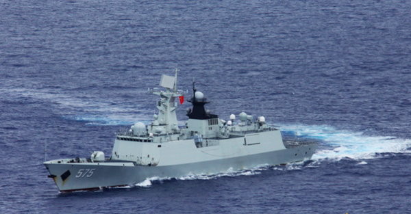 解放軍南海艦隊岳陽艦（舷號575）是054A型飛彈護衛艦。（圖／翻攝自大陸軍網）