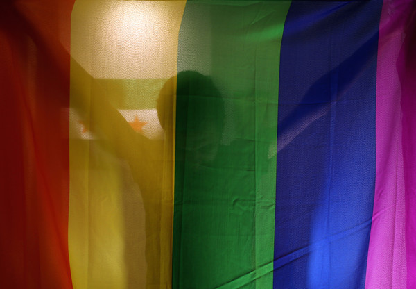 ▲彩虹旗，也被稱作「LGBT驕傲旗」和「同志驕傲旗」（圖／達志影像／美聯社）