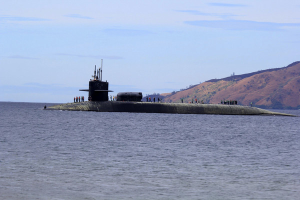 美軍俄亥俄級戰略核潛艇的SSGN-727。（圖／達志影像／美聯社）