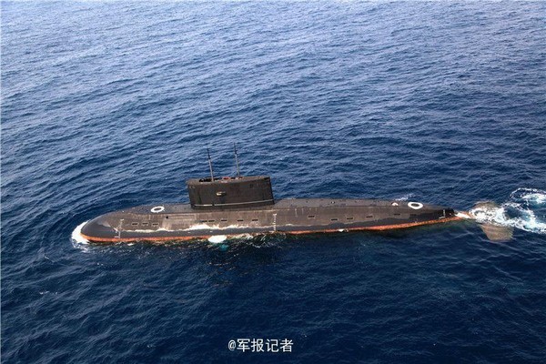 中國海軍基洛級潛艇。（圖／翻攝自環球網）