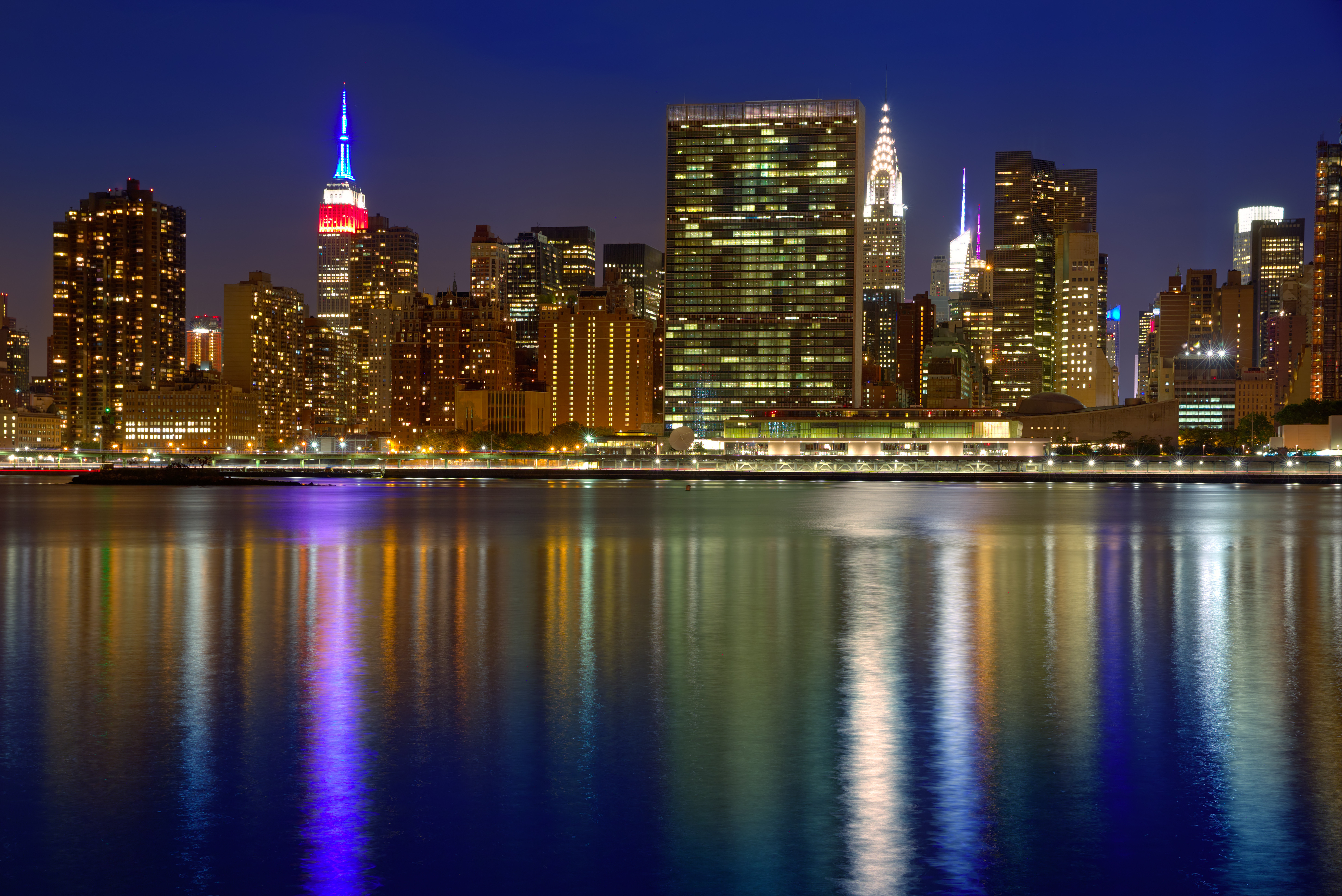 美国曼哈顿夜景(图/达志影像提供)