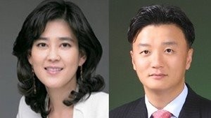 三星集團「長公主」女李富(左)和前夫任佑宰正在打離婚官司。(翻攝自koreajoongangdaily)