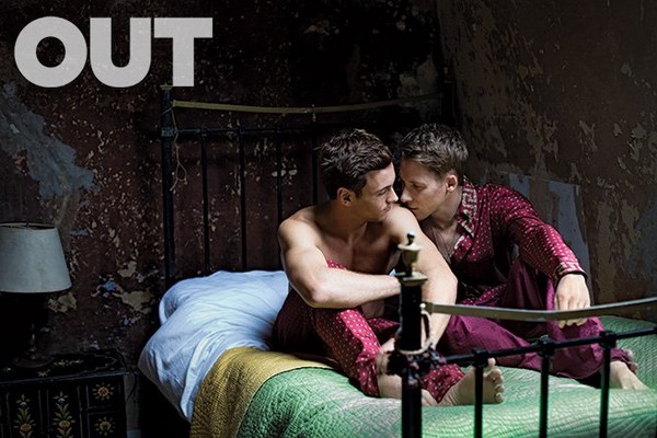 英國「跳水金童」戴利(Tom Daley)與男友受邀拍攝《OUT magazine》。