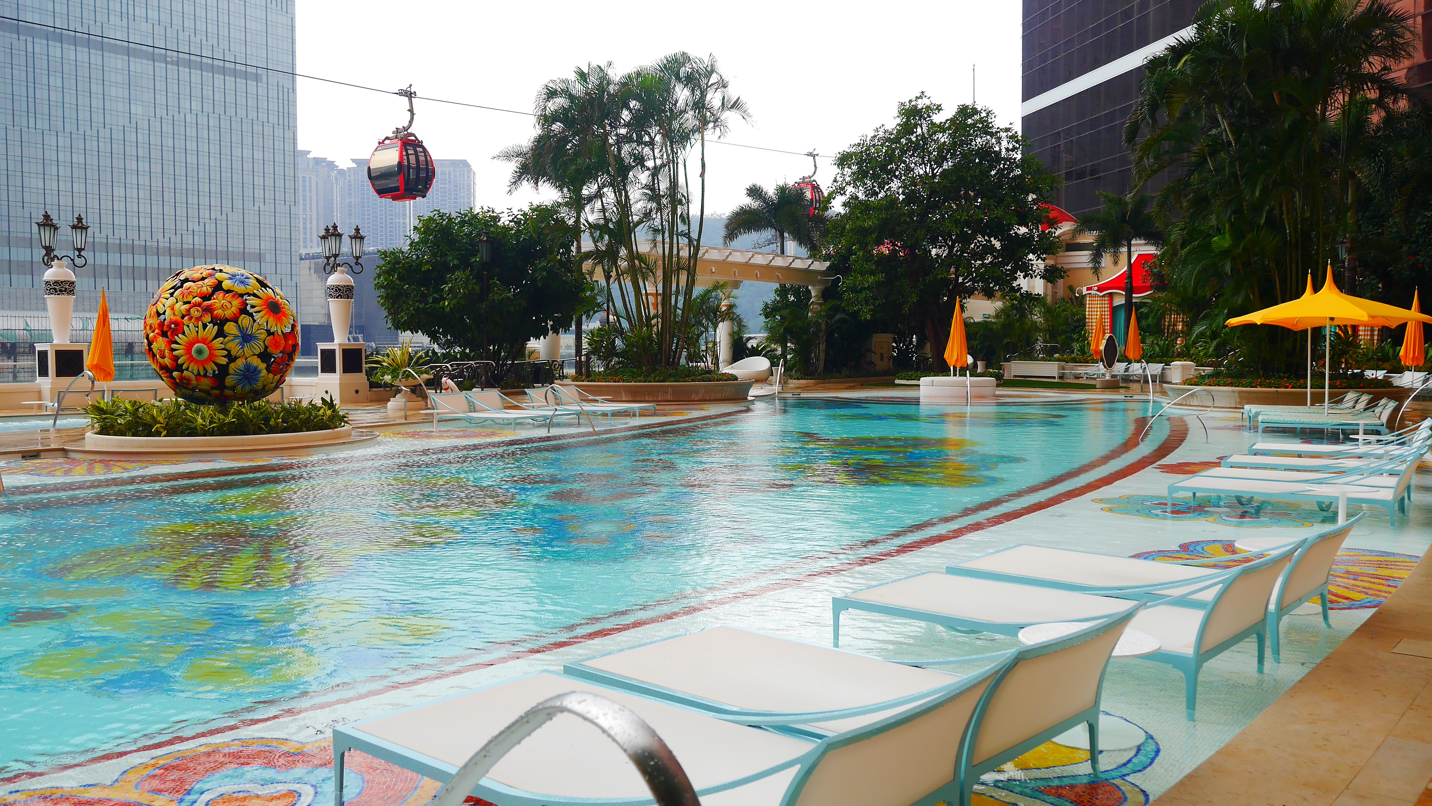 澳門永利皇宮，游泳池。（圖／記者李依琳攝）