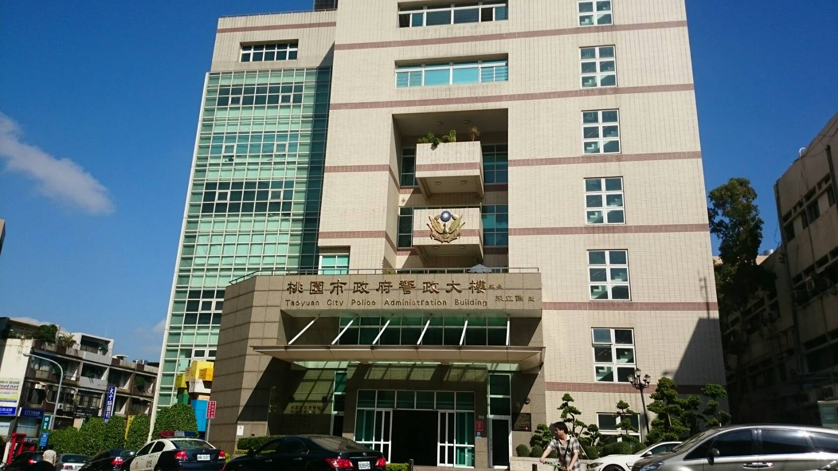 劉邦友血案的舊址現在已經改建為桃園市政府警政大樓。（圖／記者柳名耕攝）