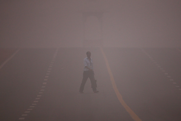 印度新德里空氣汙染。（圖／路透社）