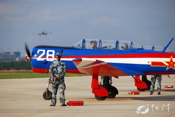 中國空軍裝備的初教-6初級教練機。（圖／翻攝自中國空軍）