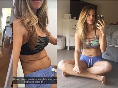 健身美女發佈「脂肪堆積」照片，告訴16歲少女這樣也很美