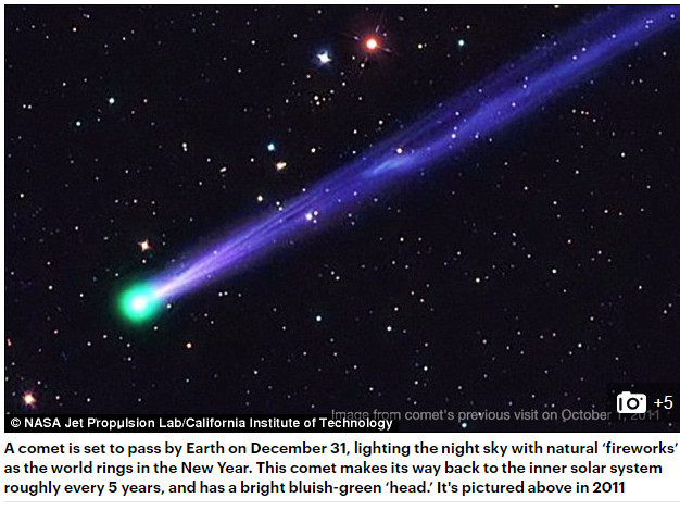 台湾民众2017年1月1日凌晨2时30分可看彗星