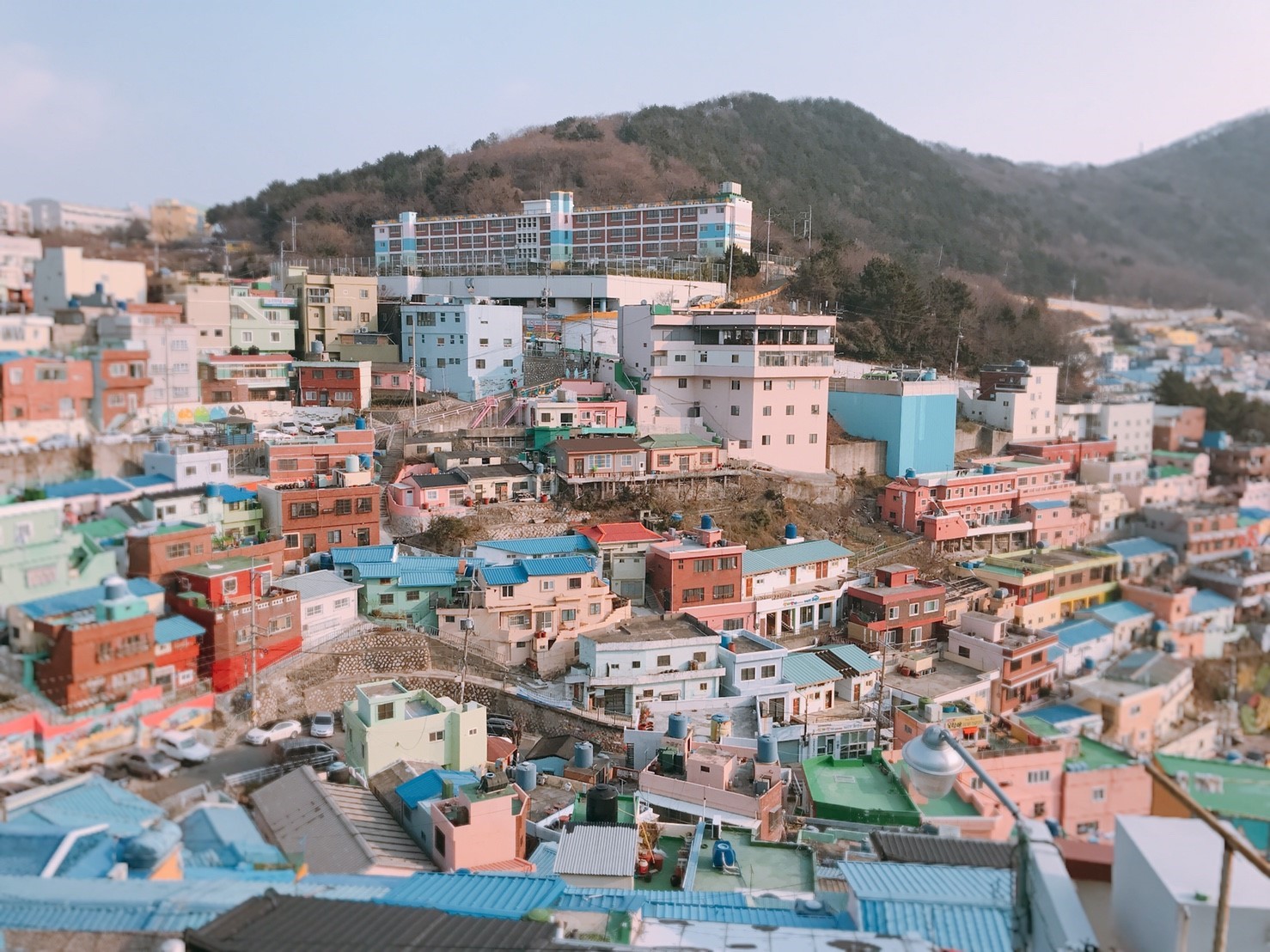釜山的「馬丘比丘」，甘川洞文化村。（圖／記者賴文萱攝）