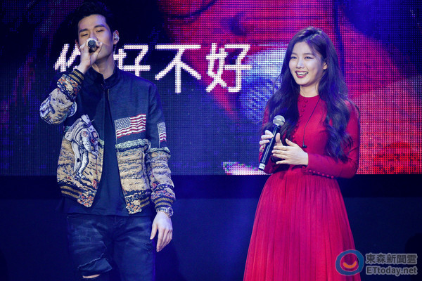 另外，金裕貞也帶來特地為台灣粉絲準備的中文歌曲《你好不好》（圖／記者張一中攝）