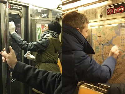 把仇恨化為愛！地鐵遭塗納粹圖像　眾人延遲下車讓它消失