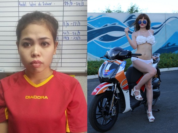 印尼籍艾莎（Siti Aisyah）（左）與越南籍的段氏香（Doan Thi Huong）（右）涉嫌殺害金正男。（圖／路透社）
