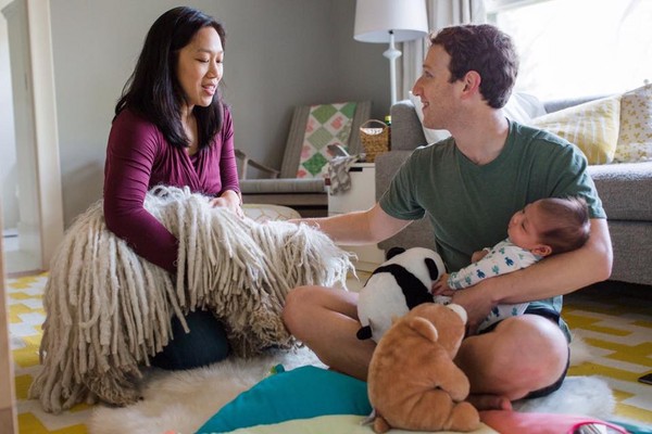 Mark Zuckerberg,祖克伯,妻子Priscilla Chan兒子Maxima（圖／翻攝自Mark Zuckerberg臉書）