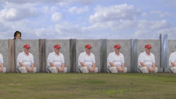 川普要蓋「又大又美麗的牆」　美墨圍牆至少要9公尺高。（圖／翻攝自推特）