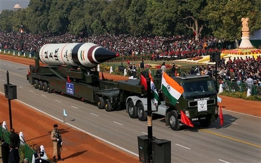 印度遠程核導彈「烈火-5」。(圖／達志影像／美聯社)