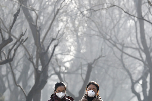 中國北京霧霾。（圖／達志影像／美聯社）