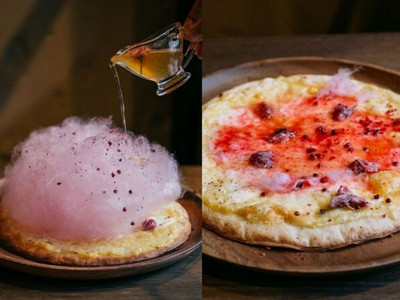 「櫻花棉花糖披薩」淋蜂蜜就融化　會成為IG新流行嗎？
