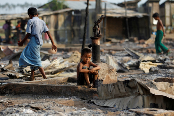緬甸的羅興亞難民。（圖／路透社）