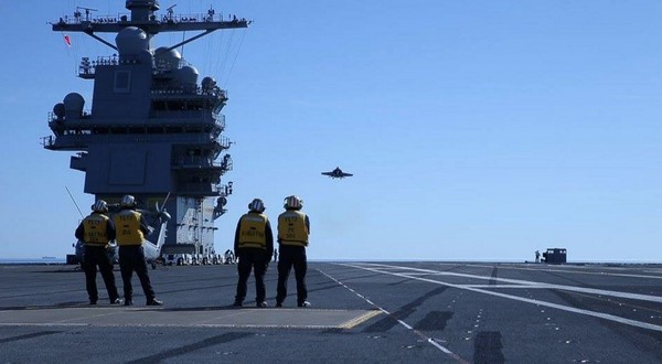 F/A-18F超級大黃蜂戰鬥機,福特號航空母艦,USS Gerald R. Ford(CVN 78)。（圖／翻攝自USS Gerald R. Ford - CVN 78粉絲專頁）