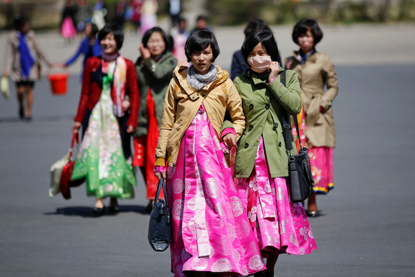 北韓準備慶祝太陽節。（路透社）