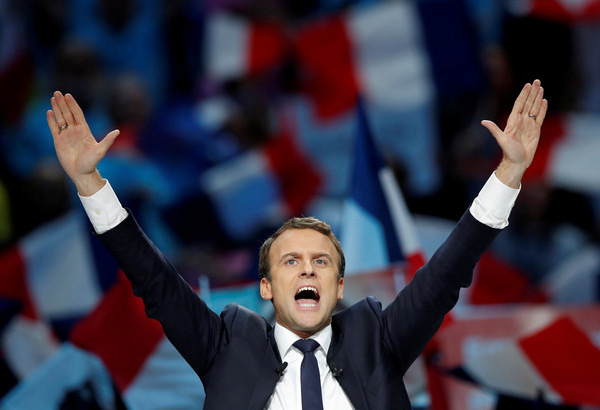 法國總統候選人馬克宏（Emmanuel Macron）。（圖／路透社）