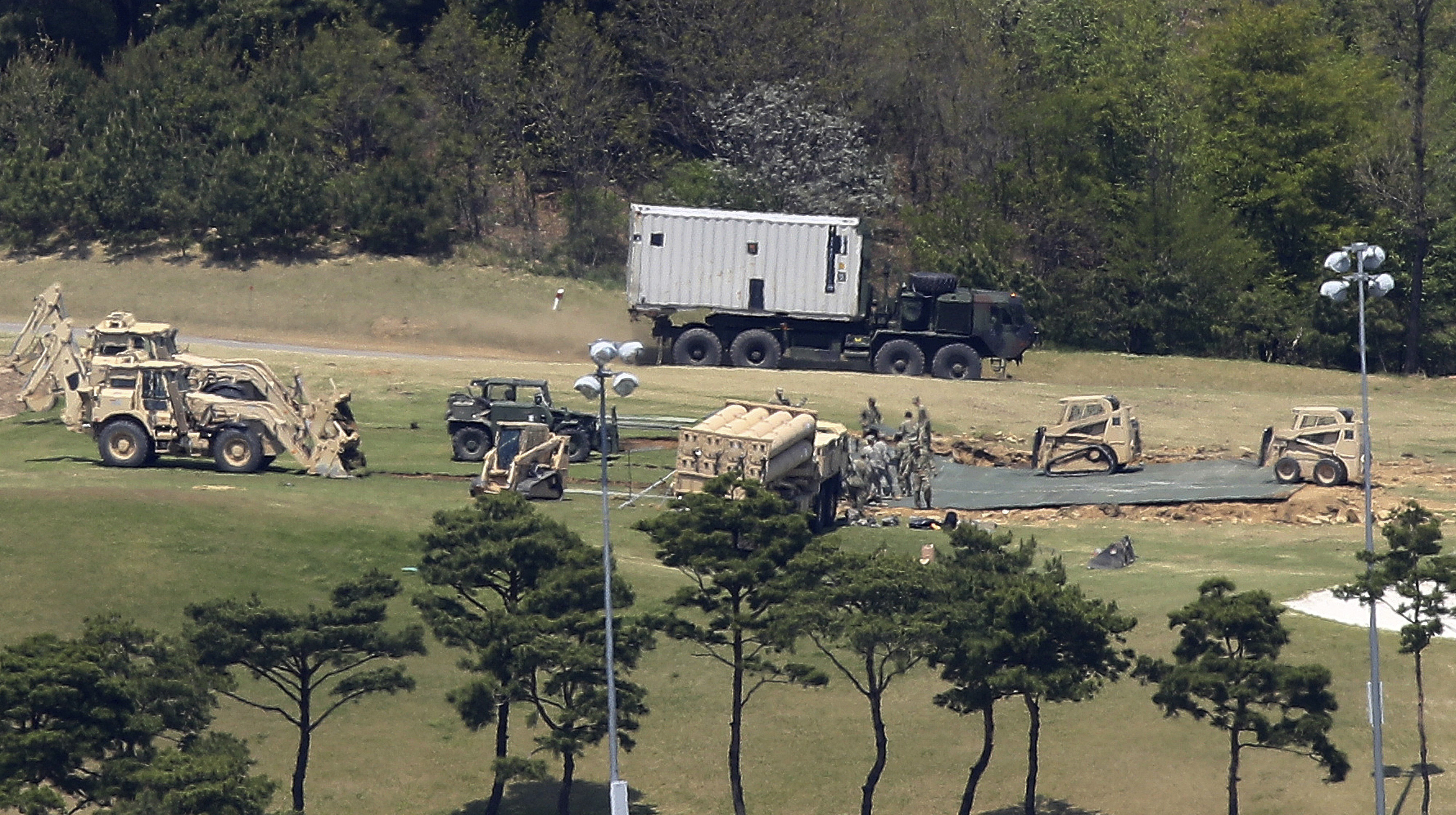 ▲美軍在韓國星州高爾夫球場部署「薩德」（THAAD）。（圖／達志／美聯社）