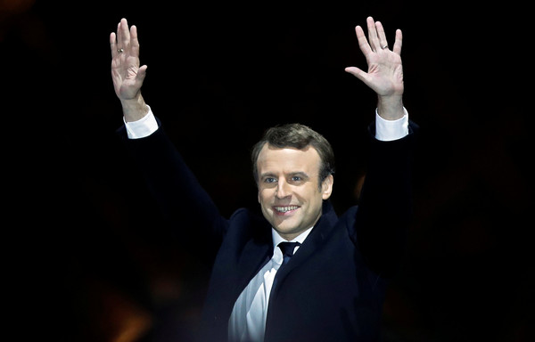 ▲▼法國新總統為中間派政黨「前進黨」（En Marche）領導人馬克宏（Emmanuel Macron）。（圖／路透社）