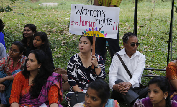 印度強姦案頻傳，不少婦女站出來為女權發聲。（圖／達志影像／美聯社）