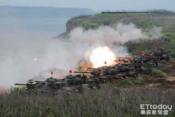 國軍「漢光33號」演習實兵演練,M60A3戰車砲射擊（圖／記者季相儒攝）