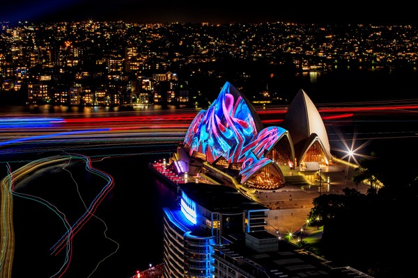 繽紛雪梨燈光音樂節。（圖／翻攝自Vivid Sydney 官網）
