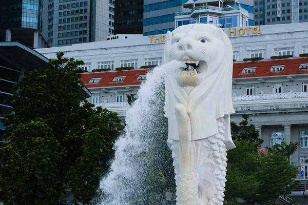 新加坡旅遊-魚尾獅公園白天沿岸（圖／記者林世文攝）