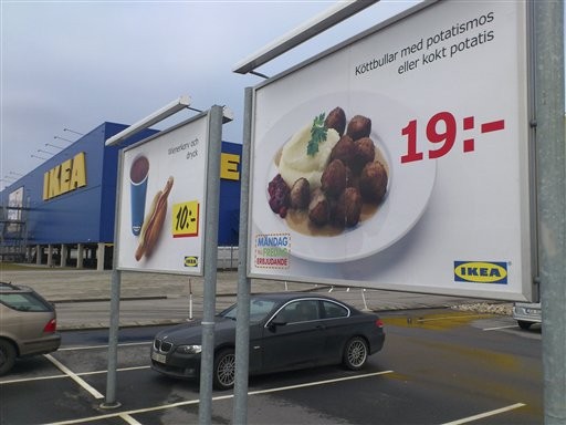 「IKEA牛肉丸」於捷克驗出馬肉。（圖／達志影像／美聯社）