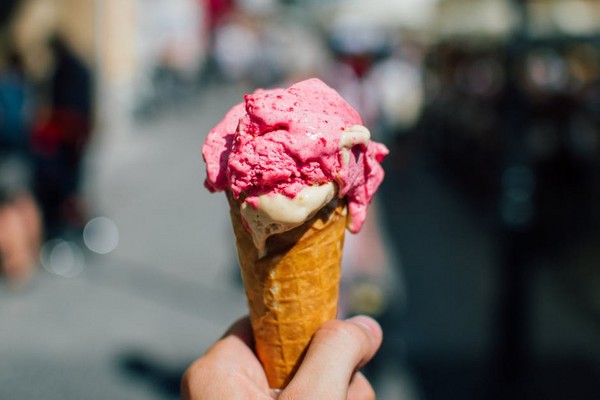 冰淇淋,草莓,口味。（圖／取自librestock網站）