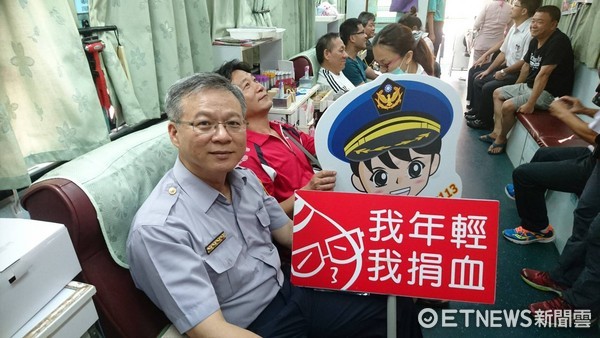 ▲台南市永康警分局熱血洋溢，捐血慶祝警察節。（圖／警方提供）