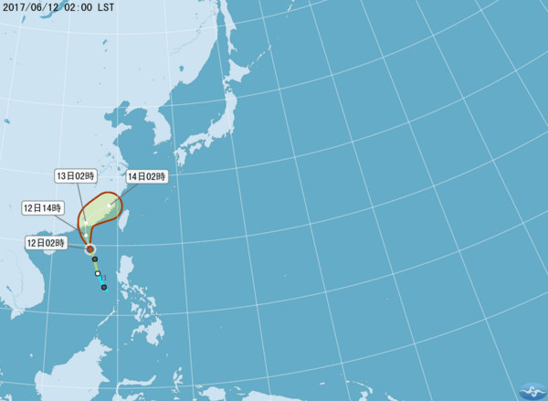 莫柏颱風。（圖／中央氣象局）