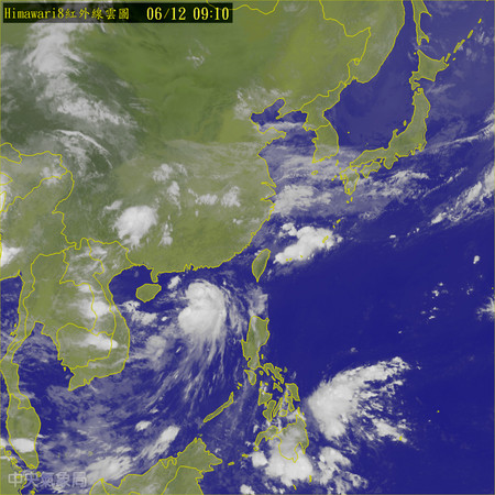 衛星雲圖。（圖／翻攝自中央氣象局）