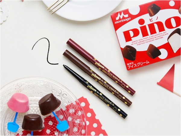 PINO x BROWLASH推雪糕眼線膠　散發巧克力和葡萄味～