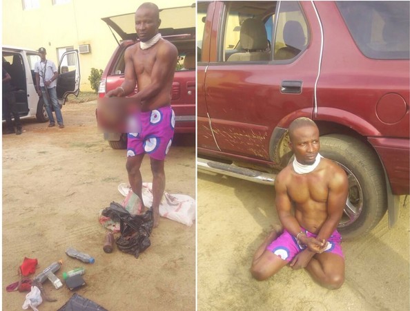 奈及利亞男子因為持有女性人頭和屍塊被捕。（圖／翻攝自punchng.com）