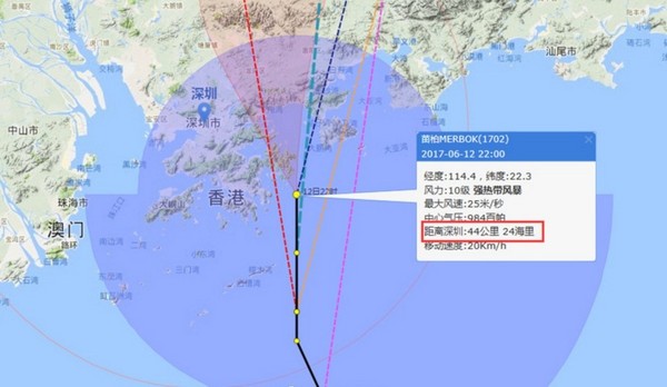 ▲莫伯颱風中心從廣東大鵬半島登陸。（圖／翻攝自《網易新聞》）