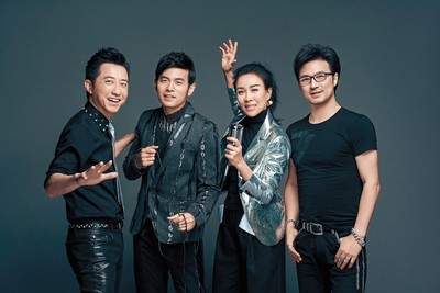 哈林（左起）近年和周杰倫、那英、汪峰擔任《中國新歌聲》導師，賺進不少人民幣。（東方IC）