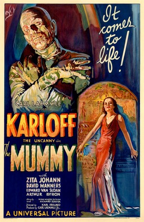 1932年版本電影《木乃伊》海報。