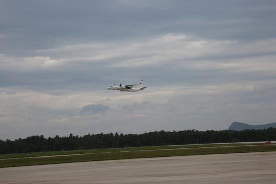 中國首架中遠程特種海上監測飛機「中國海監B-5002」完成首飛，航程可覆蓋南海全域。（圖／翻攝自中國國家海洋局南海分局）