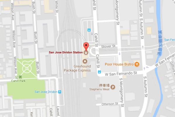 ▲▼狄里登車站（Diridon Station）             。（圖／翻攝自googlemap）