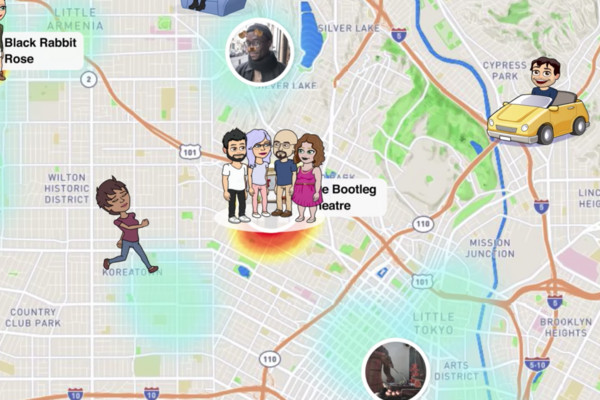 Sanpchat推可分享位置的Snap Map功能。（圖／翻攝自 Youtube）