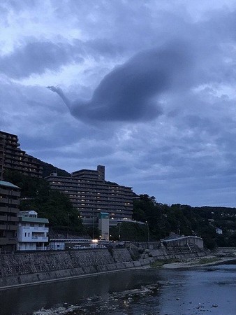 ▲高雄夕陽驚現「絕美鳳凰雲」　振翅奇景…台南也能看到。（圖／翻攝自推特）