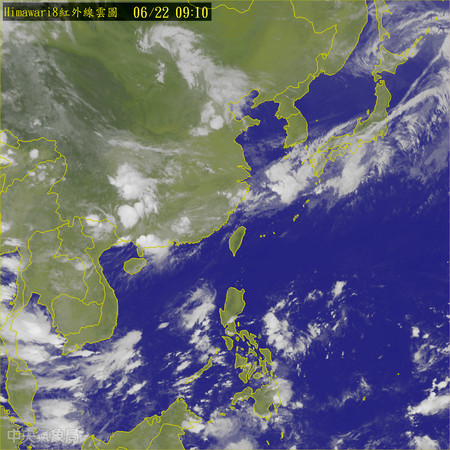 衛星雲圖。（圖／翻攝自中央氣象局）